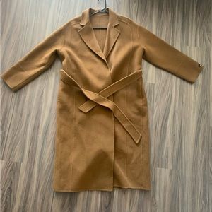 Handmade Wool Long Coat Khaki/Camel